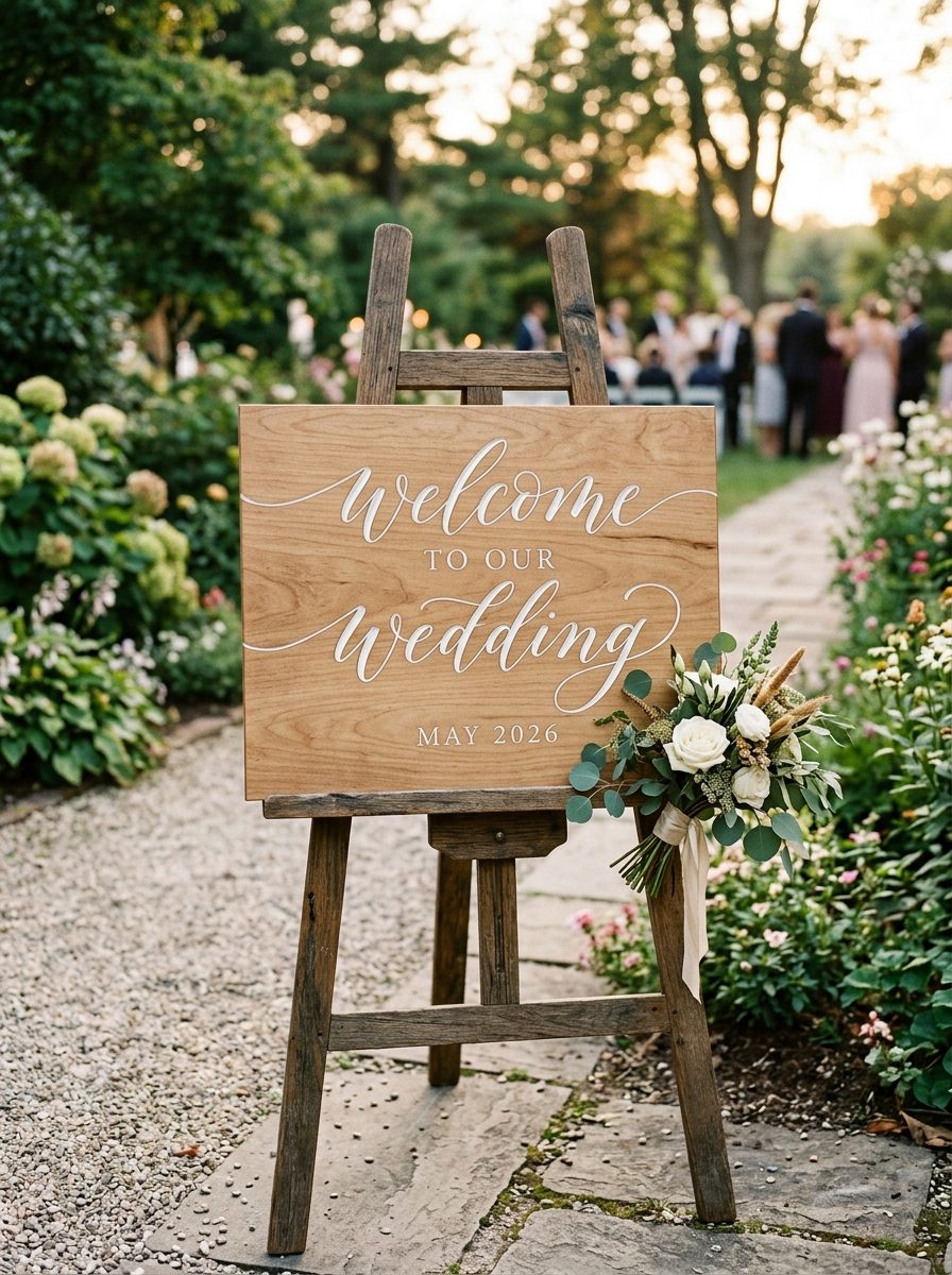 Wedding welcome sign — 18x24