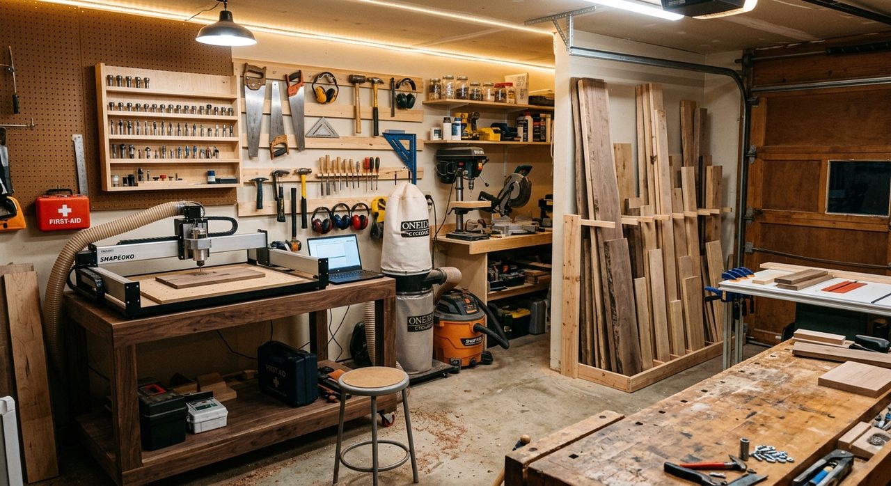 Shop tour: 400 sq ft, every inch used